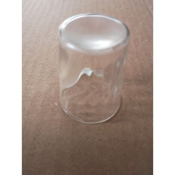 Clear Glass Offset Wave Optic Shot Glass - Picture 4 of 6